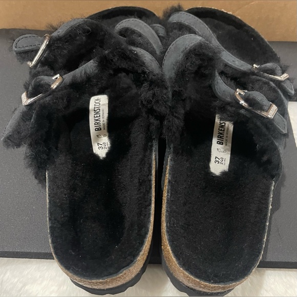 Birkenstock Women Mayari Shearling - Natural Leather Oiled - Size 37 / Ladies 6 - Picture 3 of 5